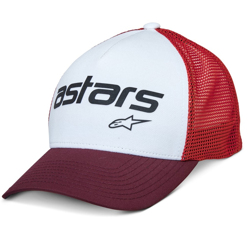 Alpinestars Vital Trucker-kasket hvid-brun-rød-orange