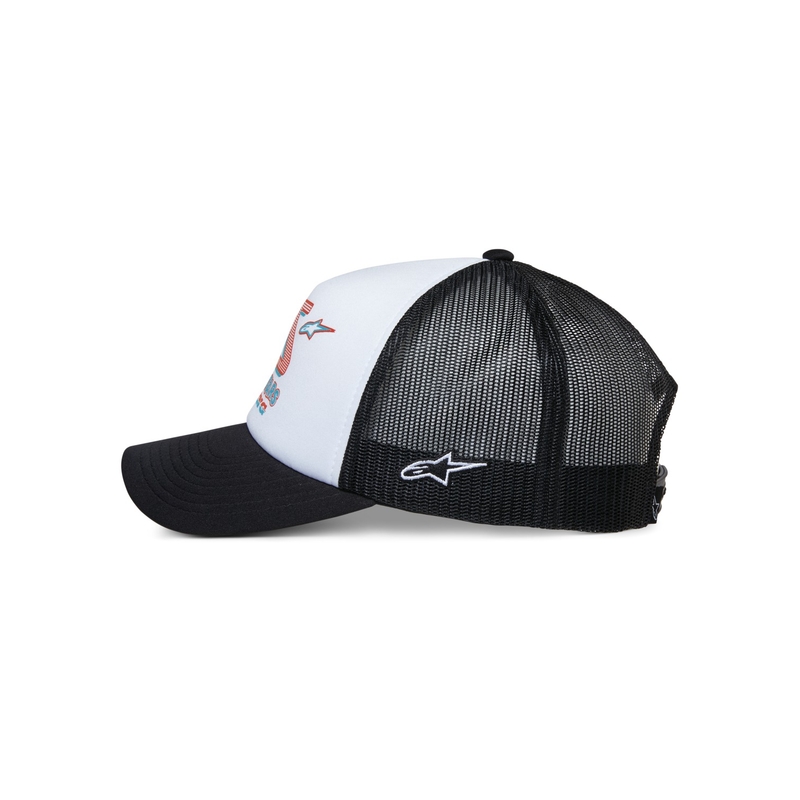 Alpinestars Ayess Trucker-kasket hvid og sort