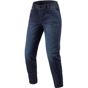 Cropped motorcykeljeans til kvinder Revit Harper Tapered Frayed Dark Blue