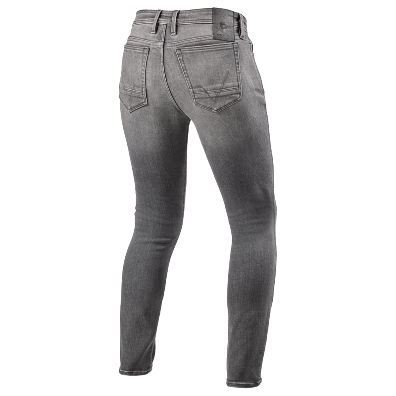 Revit Piston 3 Skinny Cropped Motorcycle Jeans Grå