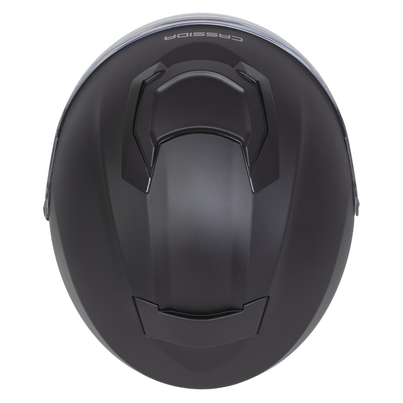 Cassida Jet Tech 2.0 Solid Matte Black-Grey Open motorcykelhjelm