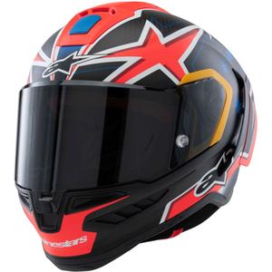 Alpinestars Supertech R10 limited edition Jack Miller mat carbon rød-blå-gul-hvid integreret motorcykelhjelm