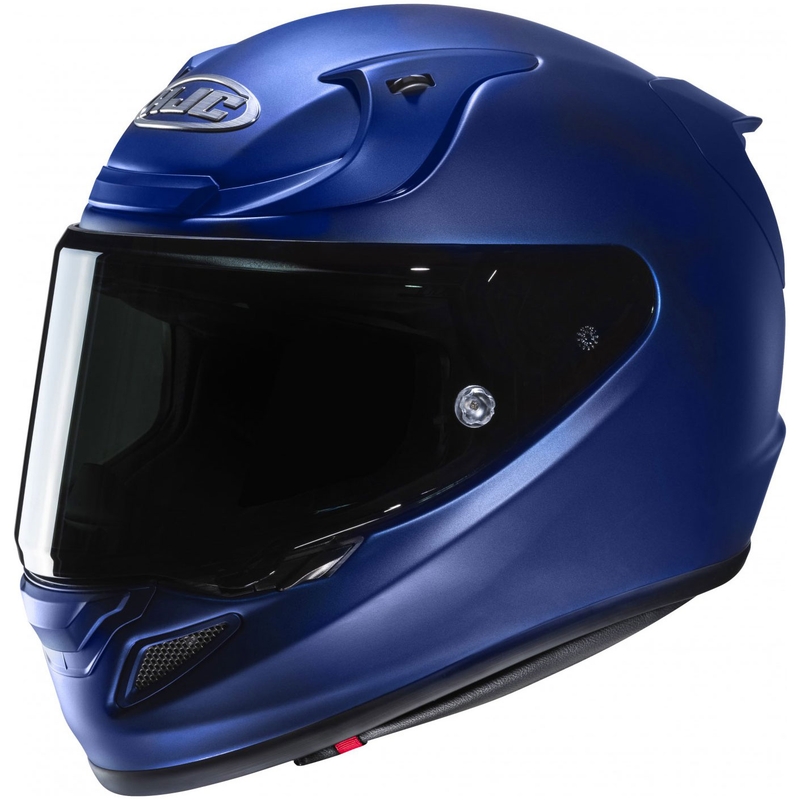 HJC RPHA 12 Solid semi-flad metallisk blå integreret motorcykelhjelm