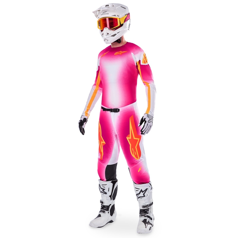 Alpinestars Supertech limited edition MIG fluo pink-hvid-orange motocrossbukser