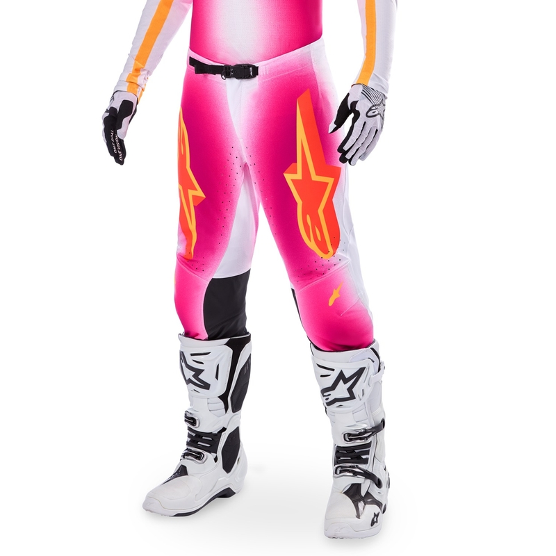 Alpinestars Supertech limited edition MIG fluo pink-hvid-orange motocrossbukser