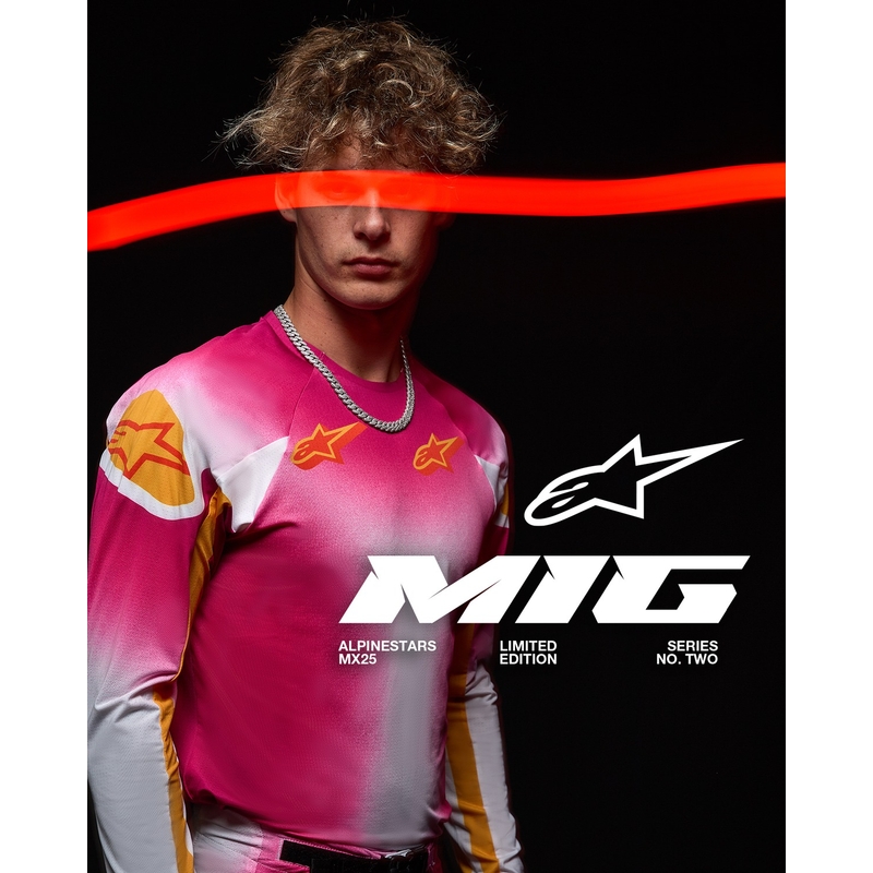 Alpinestars Supertech limited edition MIG fluo pink-hvid-orange motocrossbukser