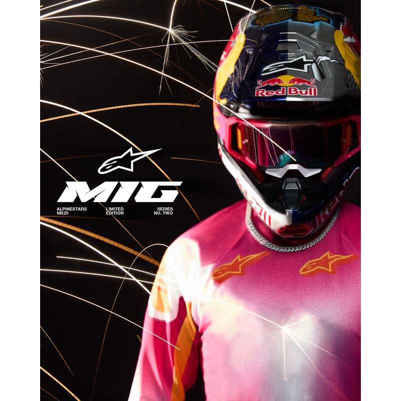 Alpinestars Supertech limited edition MIG fluo pink-hvid-orange motocrossbukser