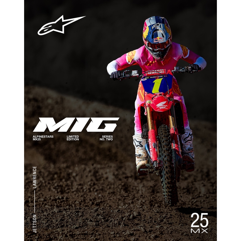 Alpinestars Supertech limited edition MIG fluo pink-hvid-orange motocrossbukser