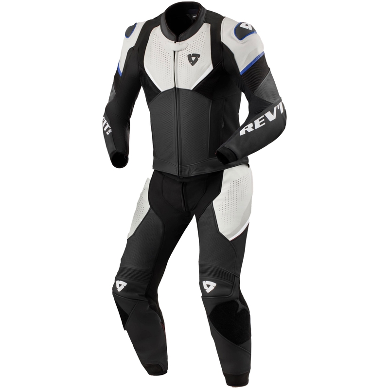 Revit Beta 2 jumpsuit i sort og lysegråt læder