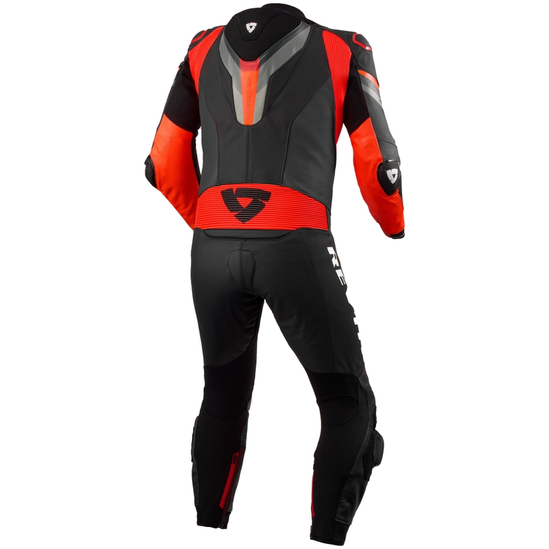 Revit Quantum 3 antracit-fluoro rød motorcykeloverall i læder