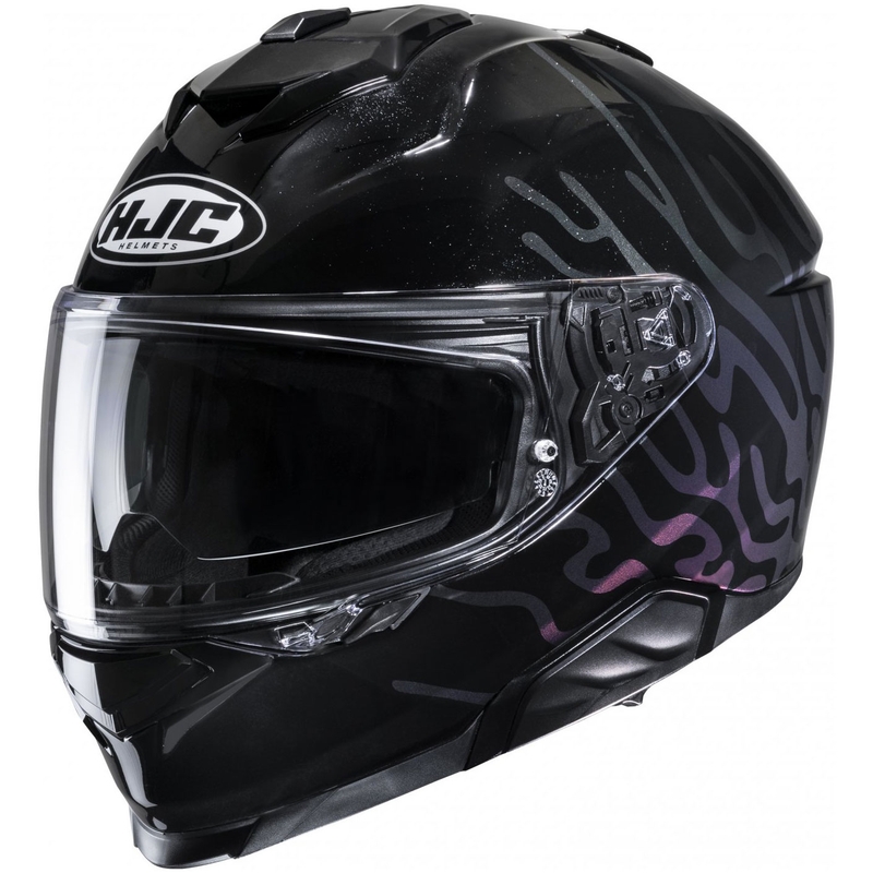 HJC i71 Celos MC5 integreret motorcykelhjelm sort-lilla-sølv