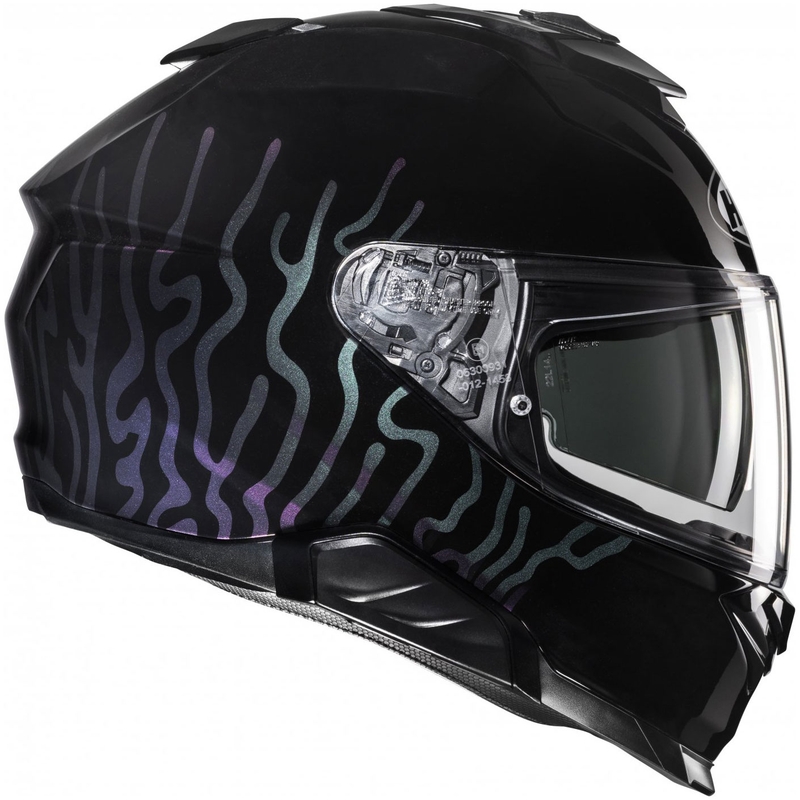HJC i71 Celos MC5 integreret motorcykelhjelm sort-lilla-sølv