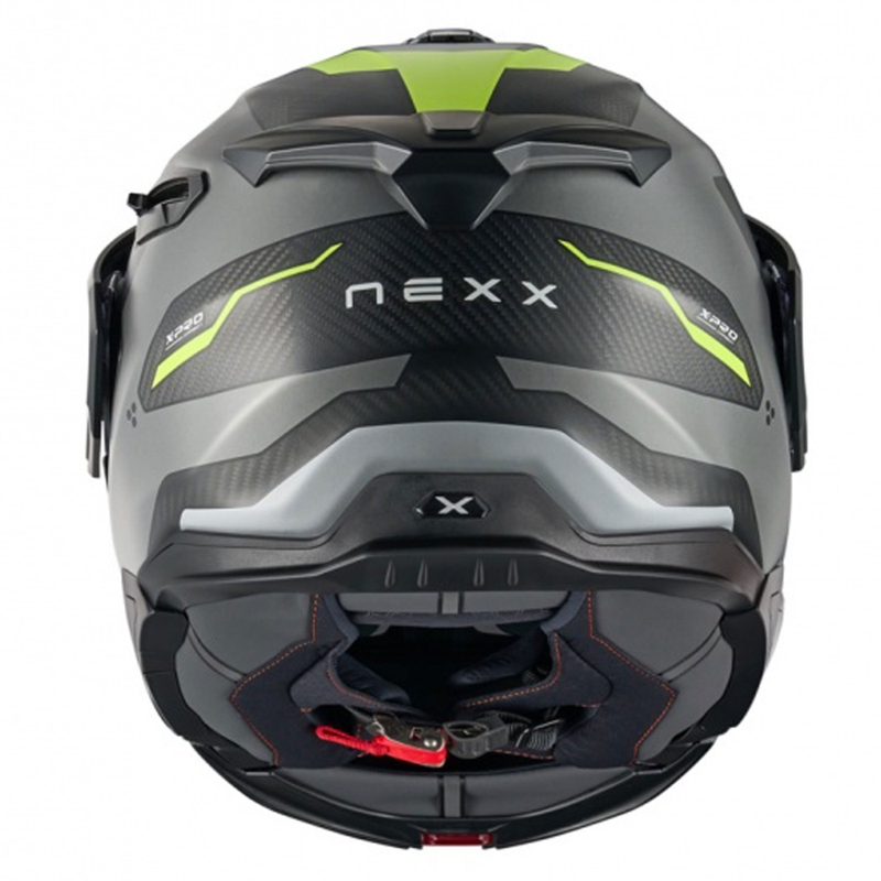Flip-up motorcykelhjelm Nexx X.Lifecountry Terra mat grå-fluogul udsalg