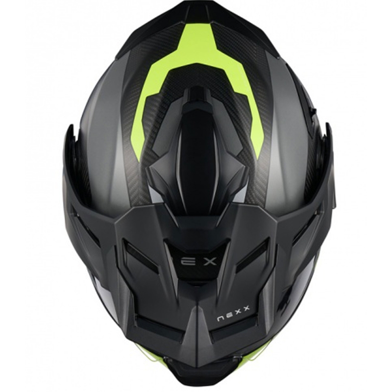 Flip-up motorcykelhjelm Nexx X.Lifecountry Terra mat grå-fluogul udsalg