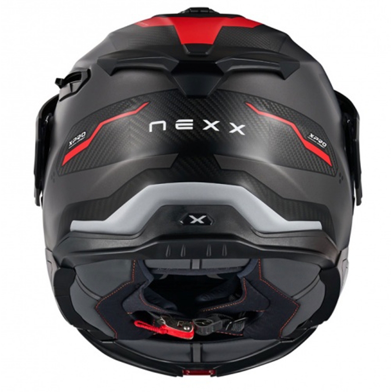 Nexx X.Lifecountry Terra flip-up motorcykelhjelm mat grå-rød udsalg