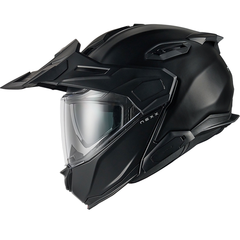 Flip-up motorcykelhjelm Nexx X.Lifecountry Plain mat sort udsalg