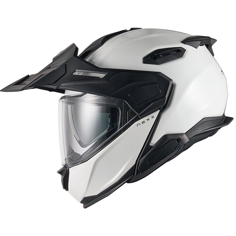 Nexx X.Lifecountry Plain hvid flip-up motorcykelhjelm