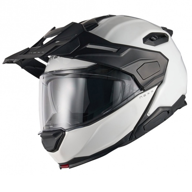 Nexx X.Lifecountry Plain hvid flip-up motorcykelhjelm