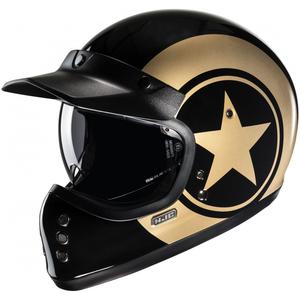 Integreret motorcykelhjelm HJC V60 Nyx MC9 sort-guld