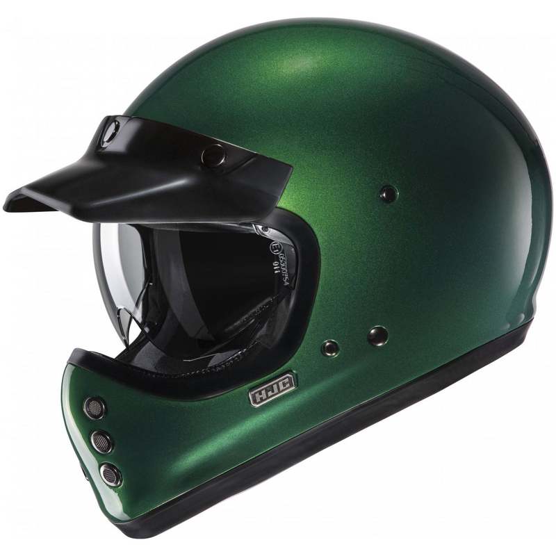 Fullface motorcykelhjelm HJC V60 Solid dybgrøn