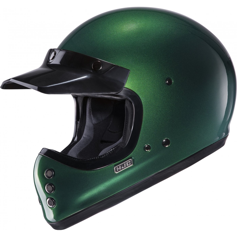 Fullface motorcykelhjelm HJC V60 Solid dybgrøn