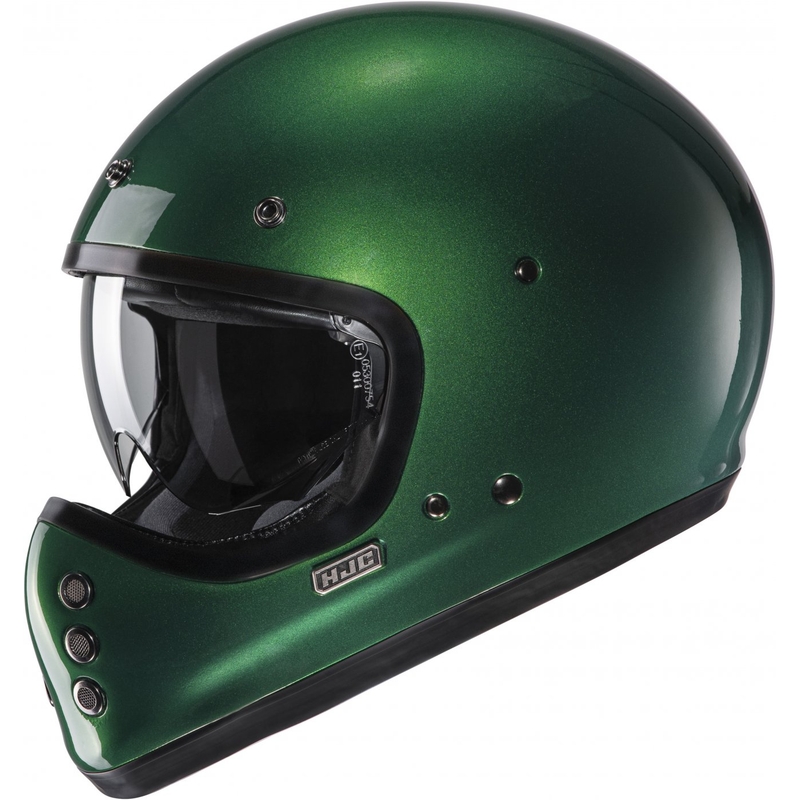 Fullface motorcykelhjelm HJC V60 Solid dybgrøn