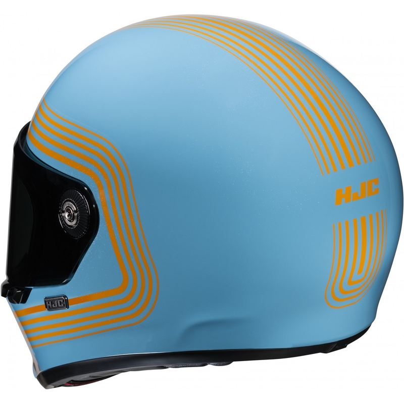 Integreret motorcykelhjelm HJC V10 Foni MC27 turkis-orange