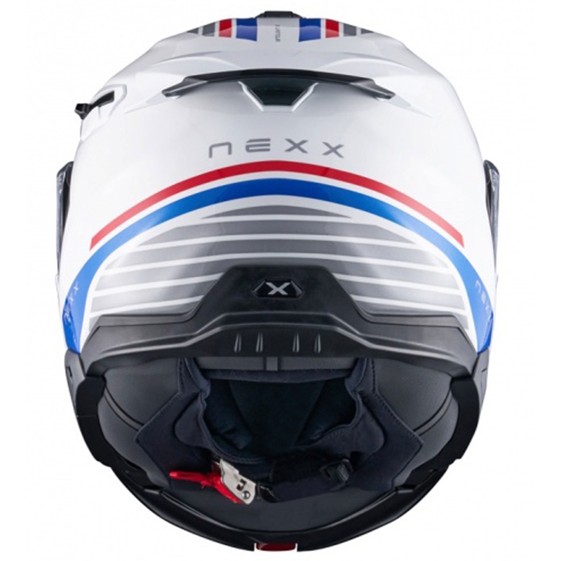 Nexx X.Lifetour Globe motorcykelhjelm hvid-blå