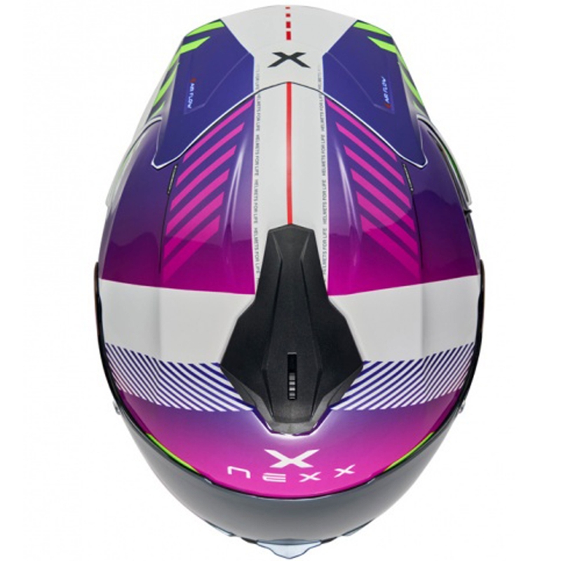 NEXX Y.100R Fade lilla og hvid integreret motorcykelhjelm