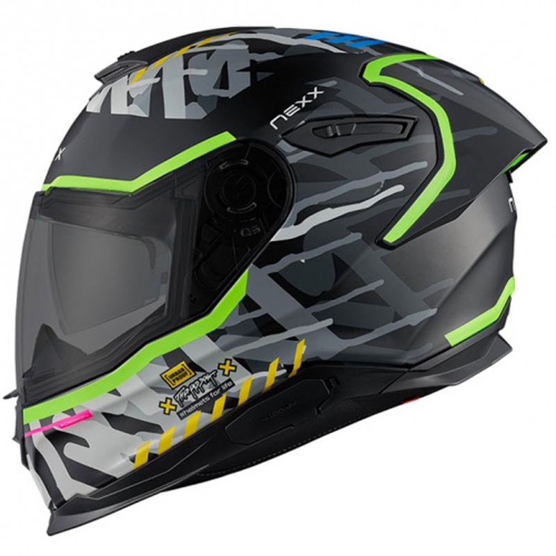 Integreret motorcykelhjelm Nexx Y.100R Urbangram sort udsalg