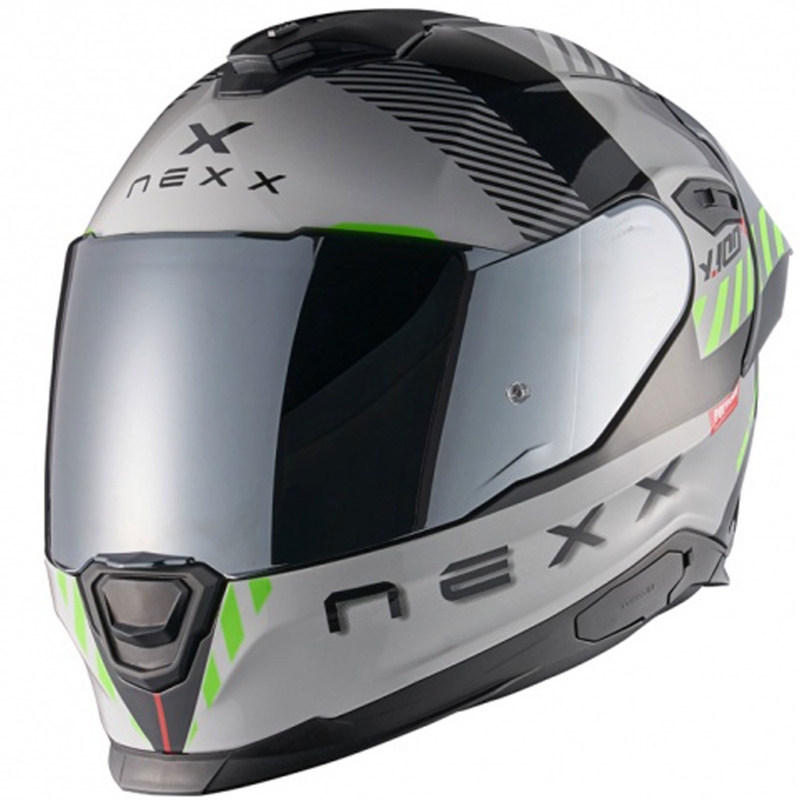 NEXX Y.100R Fade grå-sort integreret motorcykelhjelm udsalg
