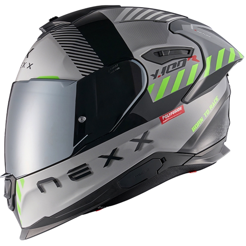NEXX Y.100R Fade grå-sort integreret motorcykelhjelm udsalg