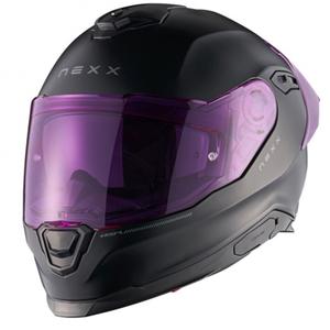 Integreret motorcykelhjelm NEXX Y.100R Subsonic mat sort-pink