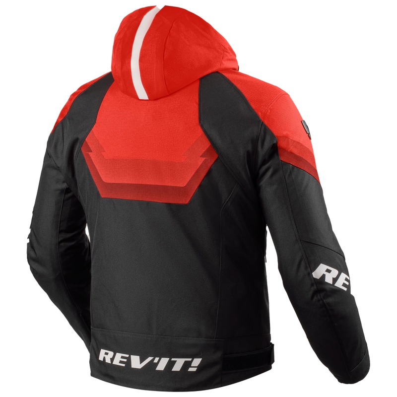 Motorcykeljakke Revit Quantum 3 H2O sort-rød