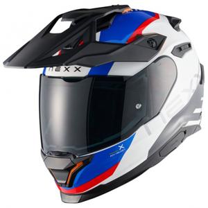 Enduro-motorcykelhjelm NEXX Y.TRAVL Quest hvid-blå-rød