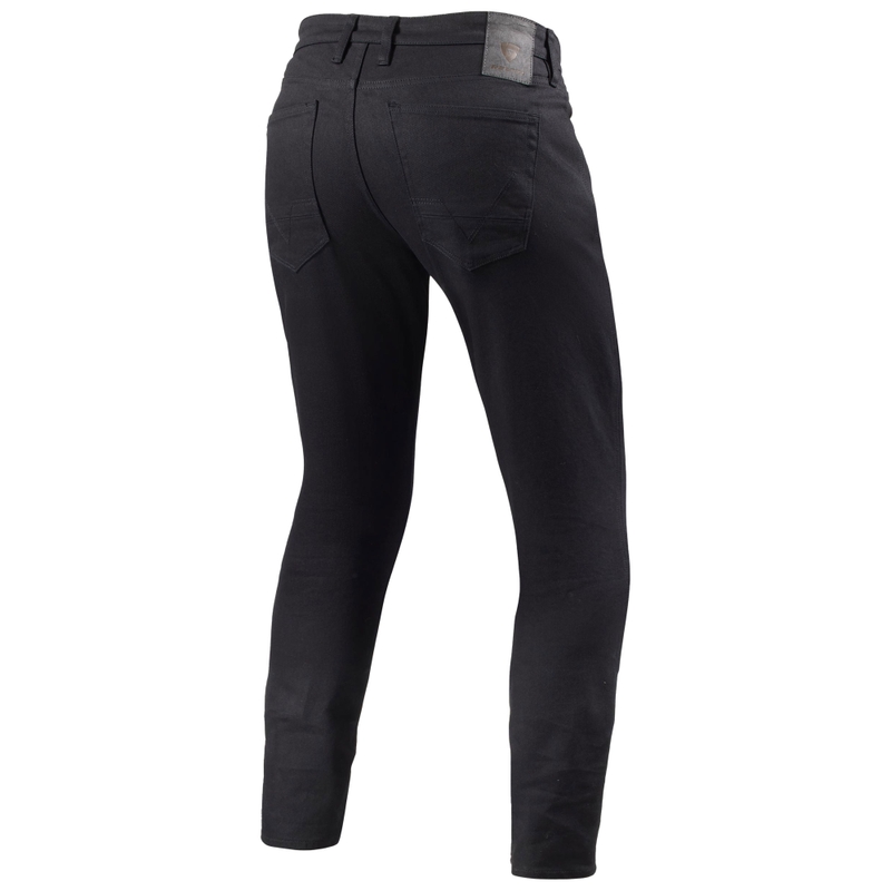 Beskåret motorcykeljeans Revit Kai Skinny Sort