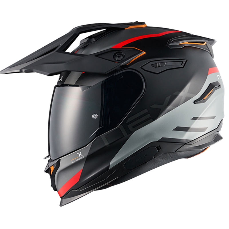 Enduro-motorcykelhjelm NEXX Y.TRAVL Quest mat sort-rød