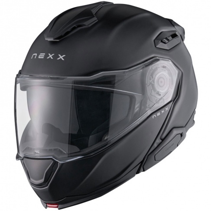 Nexx X.Lifetour Plain mat sort flip-up motorcykelhjelm udsalg