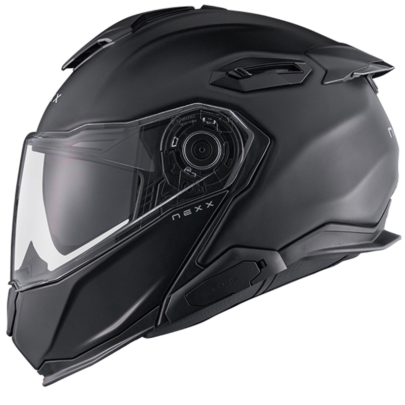 Nexx X.Lifetour Plain mat sort flip-up motorcykelhjelm udsalg