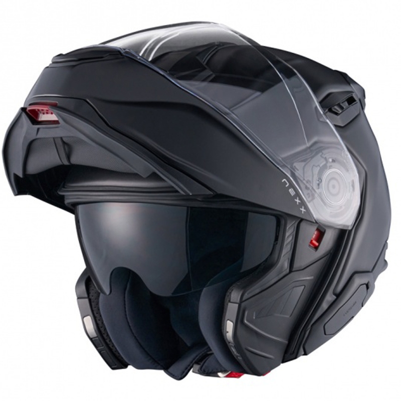 Nexx X.Lifetour Plain mat sort flip-up motorcykelhjelm udsalg
