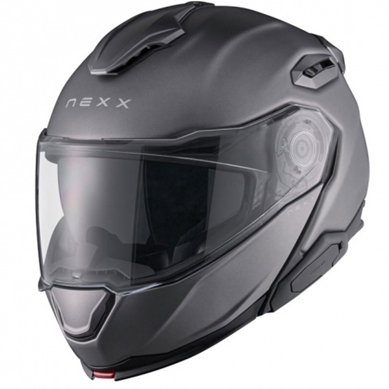 Nexx X.Lifetour Plain mat titanium flip-up motorcykelhjelm