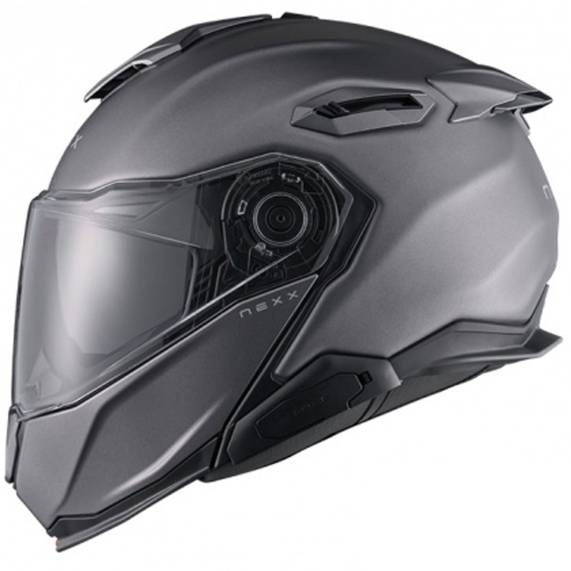 Nexx X.Lifetour Plain mat titanium flip-up motorcykelhjelm