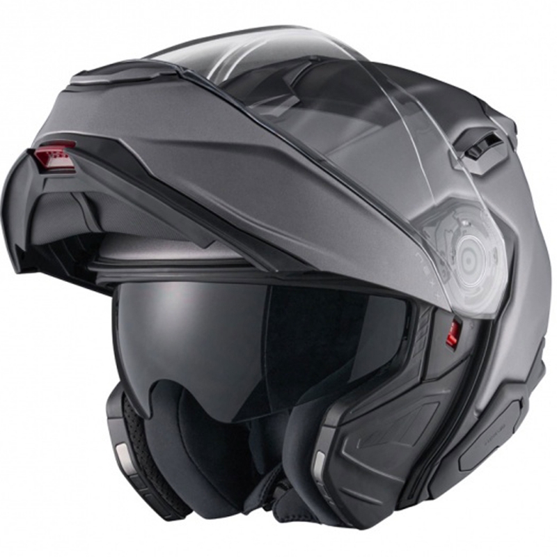 Nexx X.Lifetour Plain mat titanium flip-up motorcykelhjelm