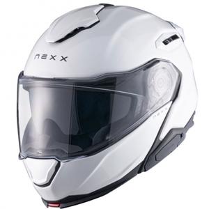 Nexx X.Lifetour Plain mat hvid flip-up motorcykelhjelm