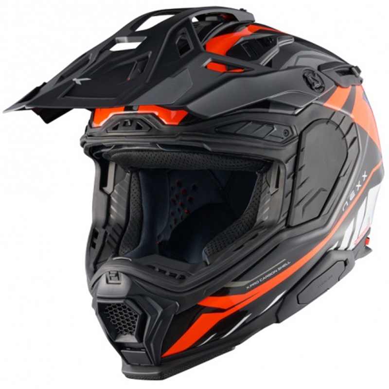 Enduro-motorcykelhjelm Nexx X.WED3 Gobi orange og hvid