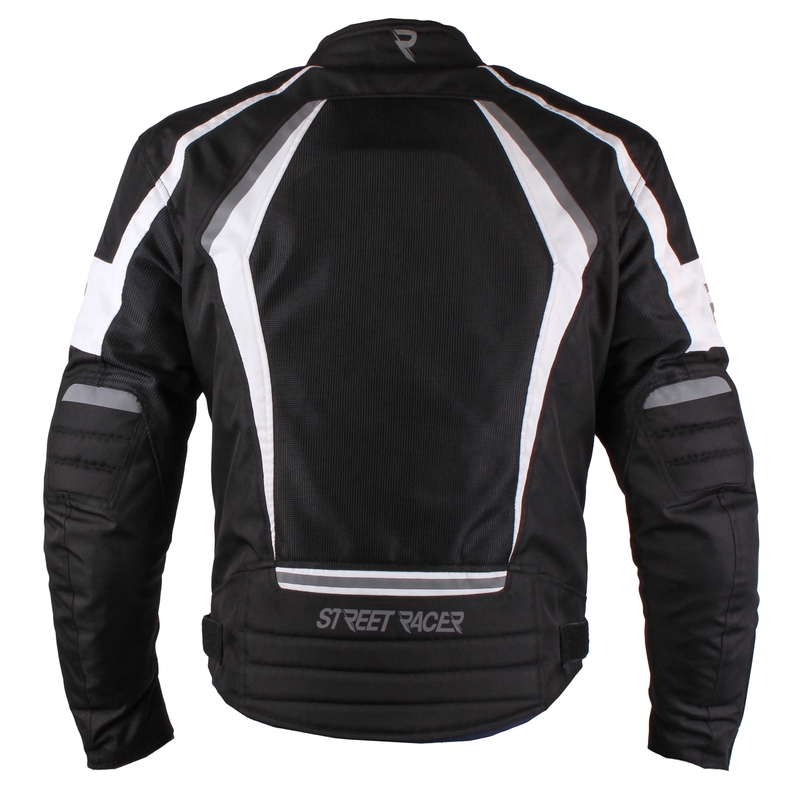 Bunda na motorku Street Racer Fly černo-bílá výprodej