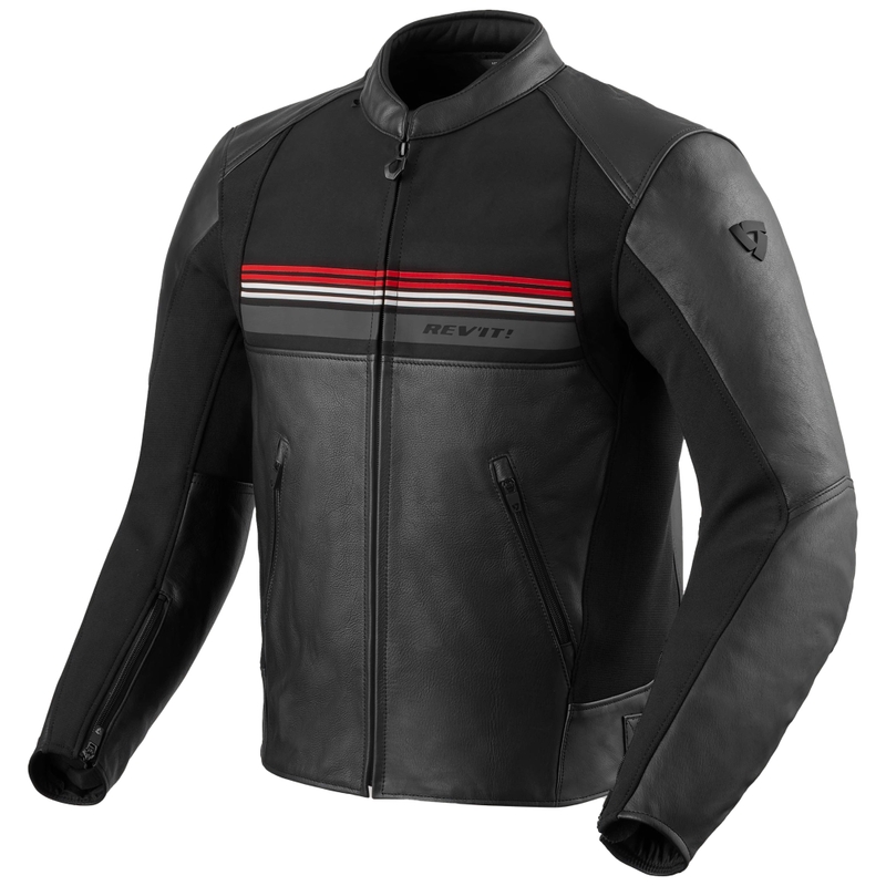 Revit Mile 2 motorcykeljakke sort-rød