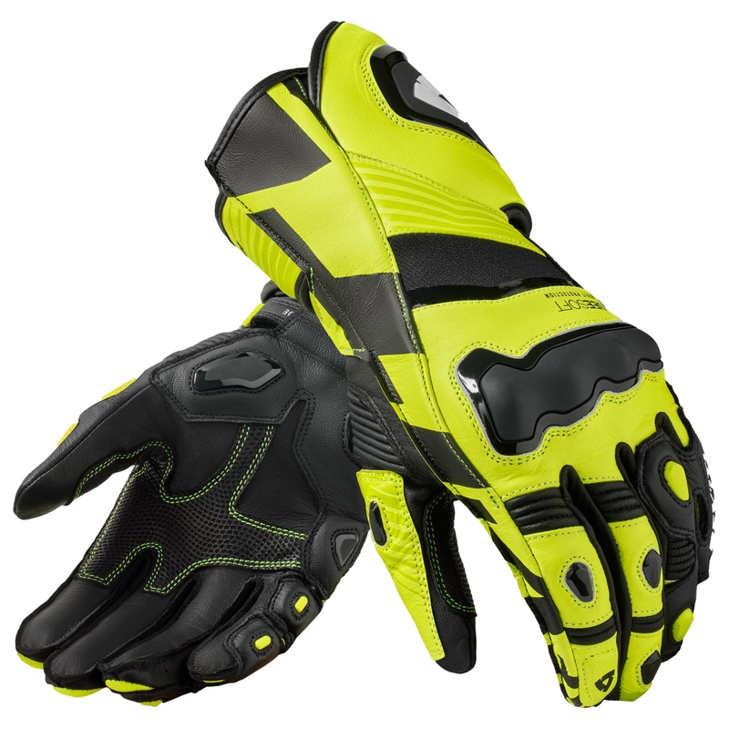 Motorcykelhandsker Revit Jerez 4 fluo gul-sort
