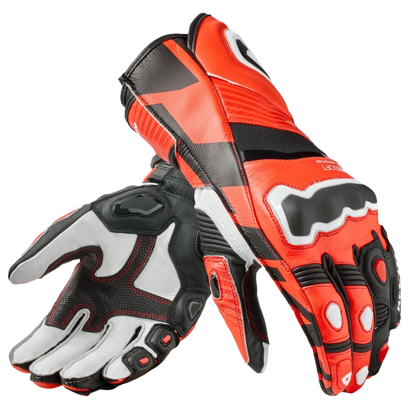 Motorcykelhandsker Revit Jerez 4 fluo rød-sort