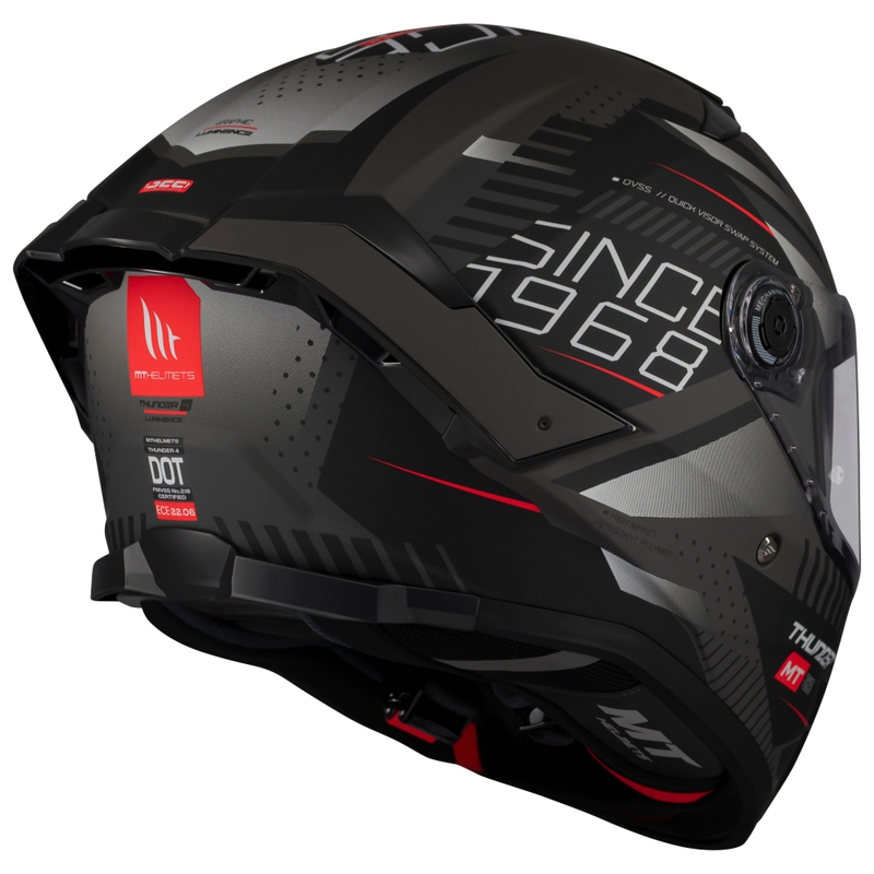 MT Thunder 4 SV Luminence integreret motorcykelhjelm mat sort